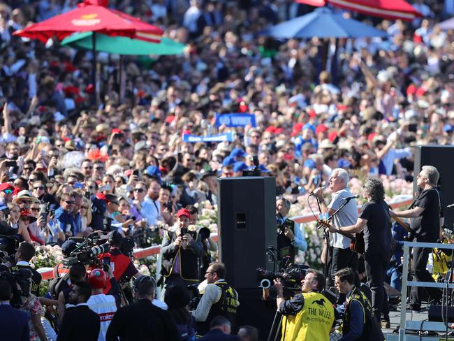 Braithwaite performs in front of tens of thousands of fans each year at the Cox Plate.  Picture: Alex Coppel.