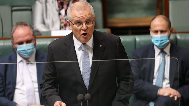 Prime Minister Scott Morrison says the government has been working on its own ICAC proposal. Picture: NCA NewsWire / Gary Ramage