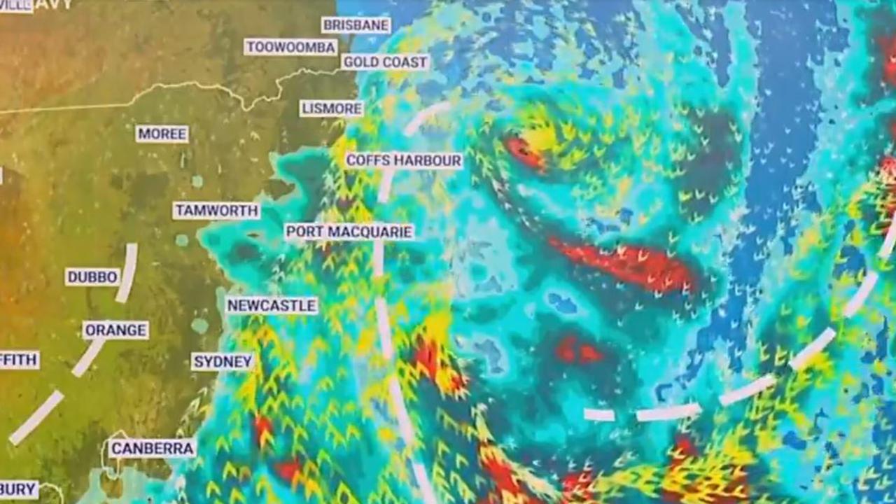 NSW's east coast is in for a battering. Picture: Sky Weather