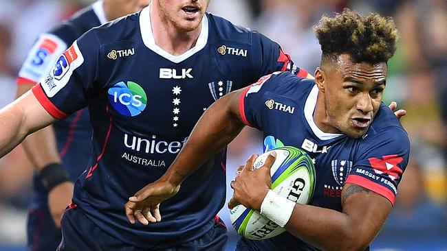 Rebels halfback Will Genia breaks through the Brumbies defence on Friday night. Picture: Getty Images 