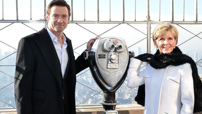 Hugh found time out of his busy schedule in January to show Julie Bishop The Empire State Building.