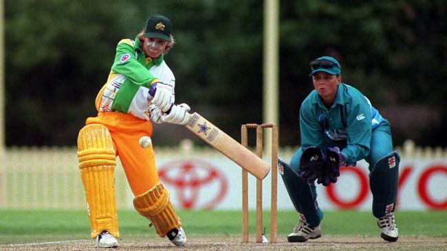 Jo Broadbent in action during her playing days.