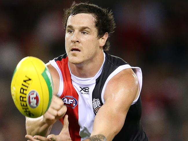 AFL Round 7. 06/05/2018. St Kilda v Melbourne at Etihad Stadium.  St Kilda's Jake Carlisle   . Pic: Michael Klein