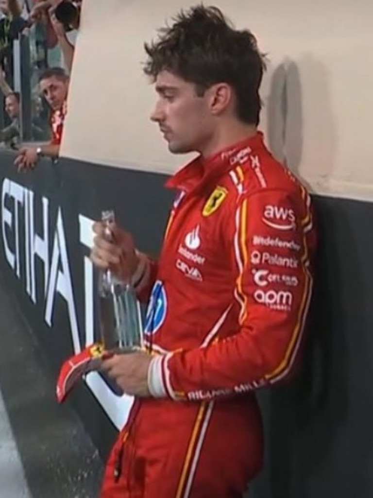 Leclerc was a broken man after the race. Photo: X.