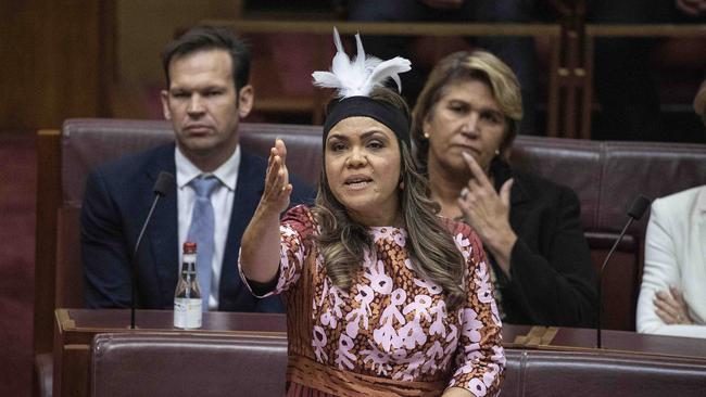 Senator Jacinta Price gave a passionate maiden speech in the Senate in 2022. Picture: NCA NewsWire / Gary Ramage