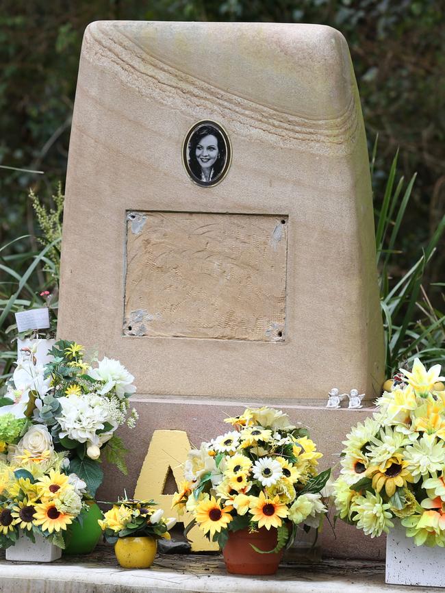 Allison Baden-Clay Memorial has been vandalised at Anstead. Picture: Annette Dew