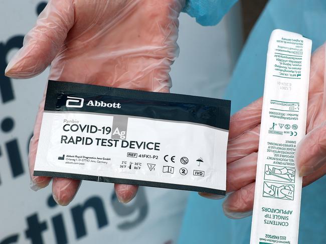 Experts believe rapid antigen testing will almost certainly result in more testing and detection. Picture: Alison Wynd