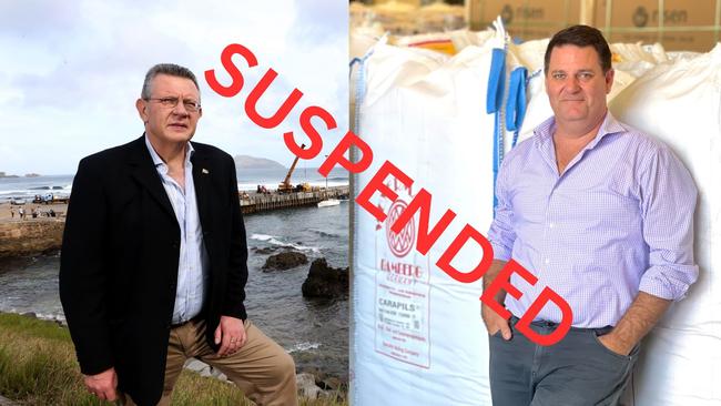 Former Howard government minister Gary Hardgrave and LNP powerbroker David Goodwin have been suspended from the party. Pictures: James Croucher/Des Houghton