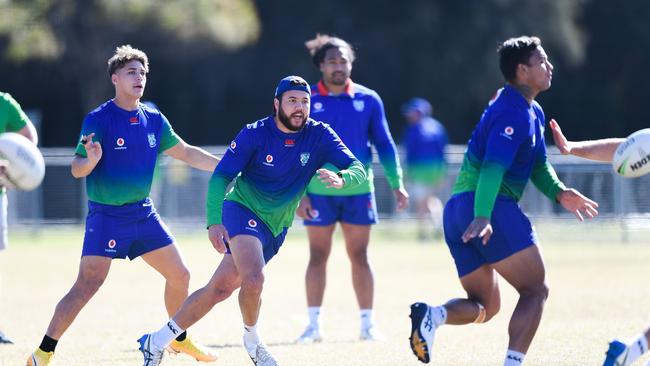 A wild deer gatecrashed the Warriors’ captain’s run on the Gold Coast. File photo/NRL Photos