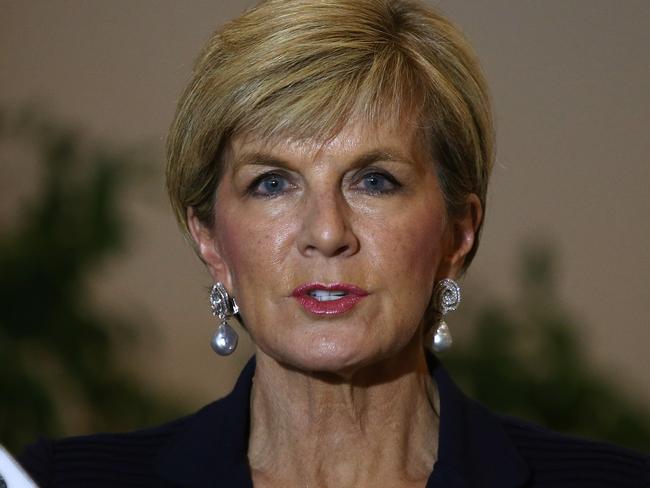 Foreign Affairs Minister Julie Bishop. Picture Kym Smith