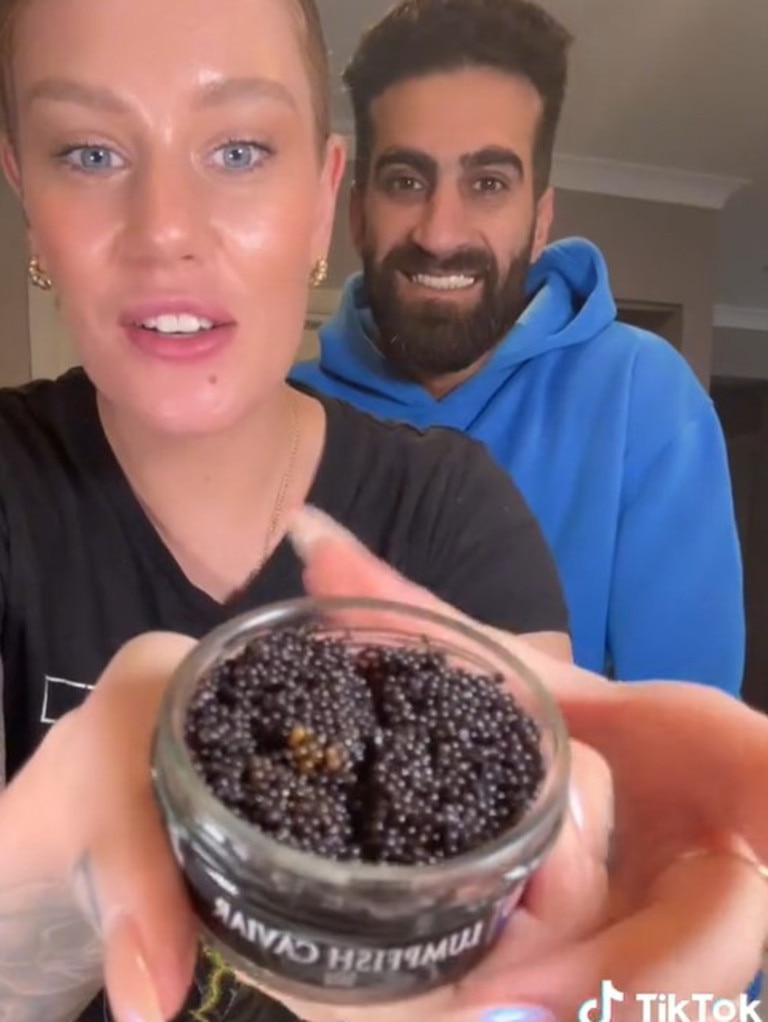 Kelly found caviar at Woolworths for $6. Picture: TikTok/Arvan Family