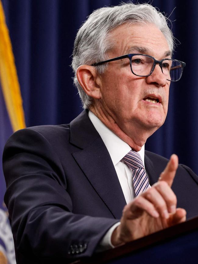 Federal Reserve Board chairman Jerome Powell. Picture: Getty Images