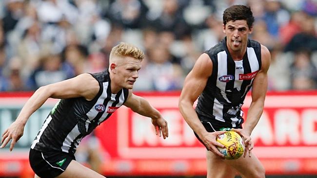 Adam Treloar and Scott Pendlebury will help form a deep Collingwood midfield. Picture: Michael Klein