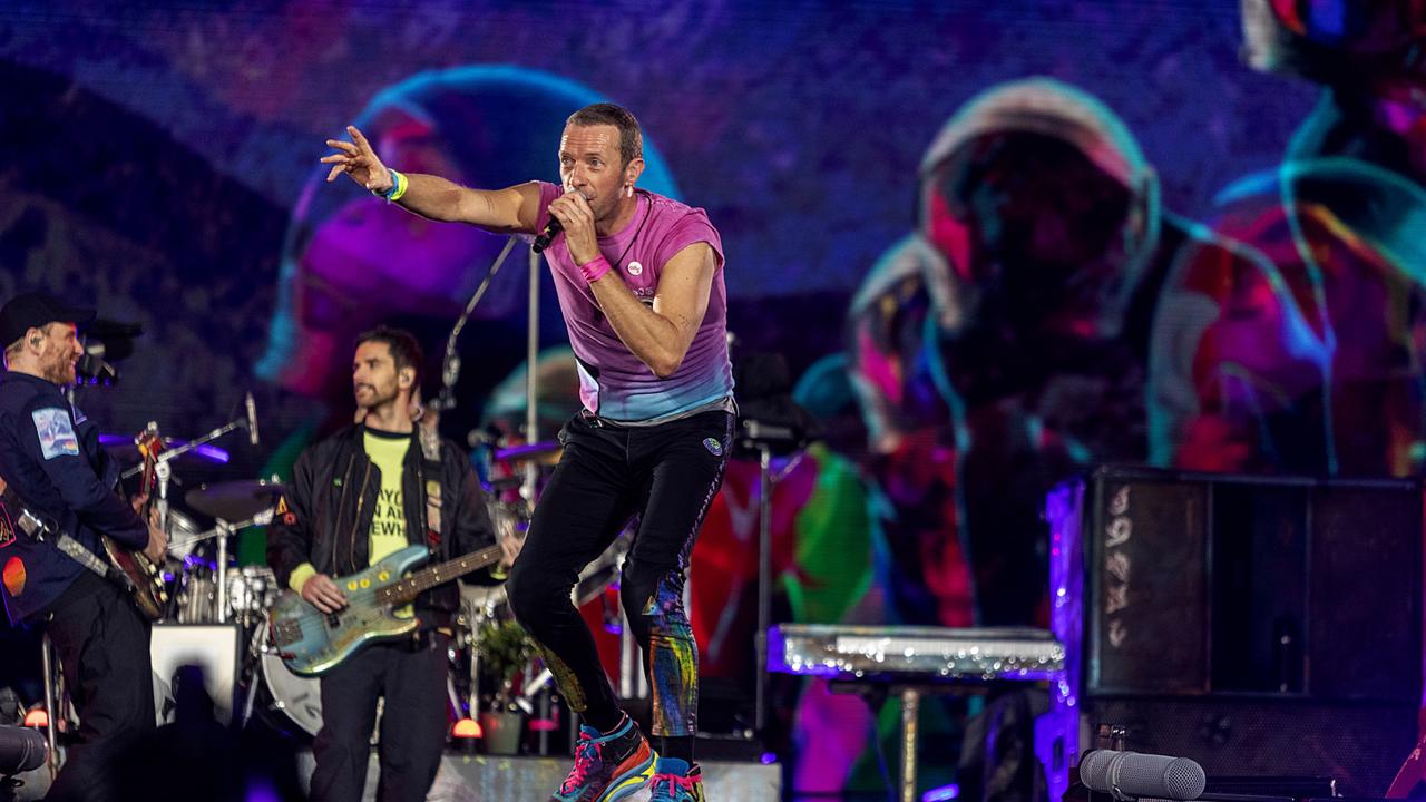 Coldplay, singers of Yellow, Every Teardrop is a Waterfall, and Clocks will perform at Optus Stadium on November 18 and 19. Picture: Ole Jensen/Getty Images
