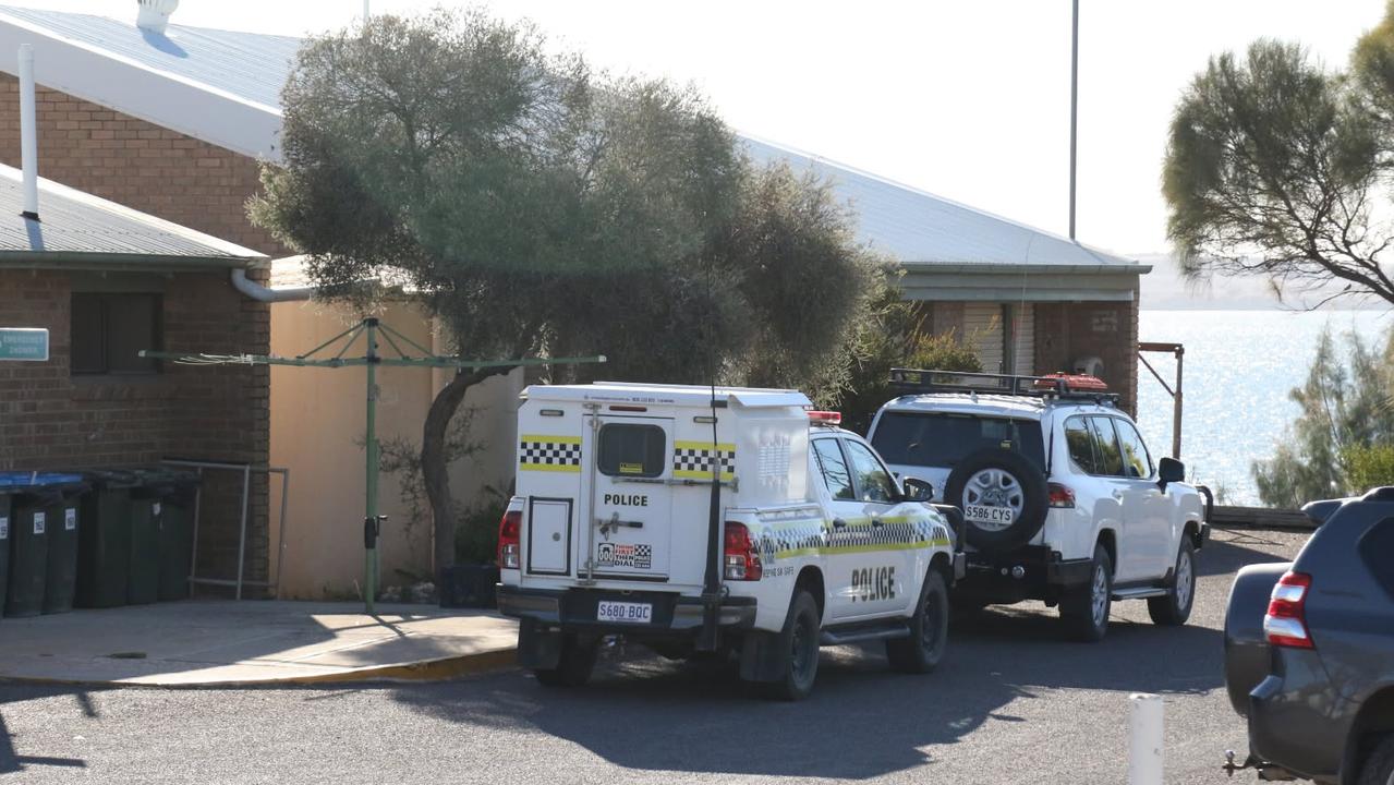 Police at Streaky Bay Hospital after two women went missing at Back Beach. Picture: Supplied