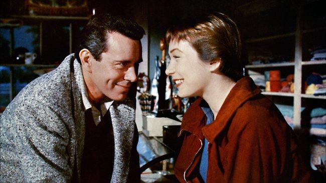 Shirley MacLaine and John Forsythe in the Hitchcock film The Trouble with Harry.