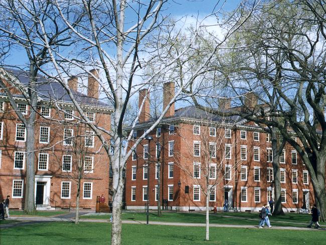 The campus of Harvard University, Cambridge, Massachusetts.