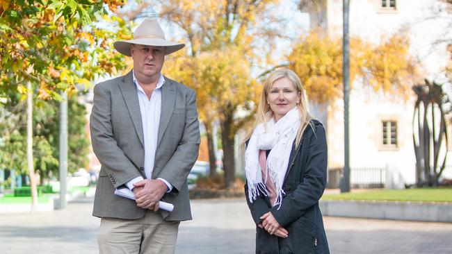 Former Liberal members John Tucker and Lara Alexander have resigned and moved to the crossbench over Tasmania’s controversial stadium plan. Picture: Patrick Gee