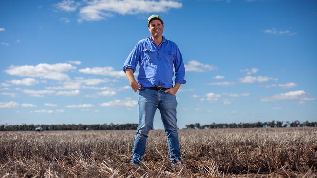 Graingrower Nigel Corish at Woodland, a 3600hectare property 370km west of Brisbane. 19th May 2023. pic David Martinelli (Contact Nigel - 0409904500).