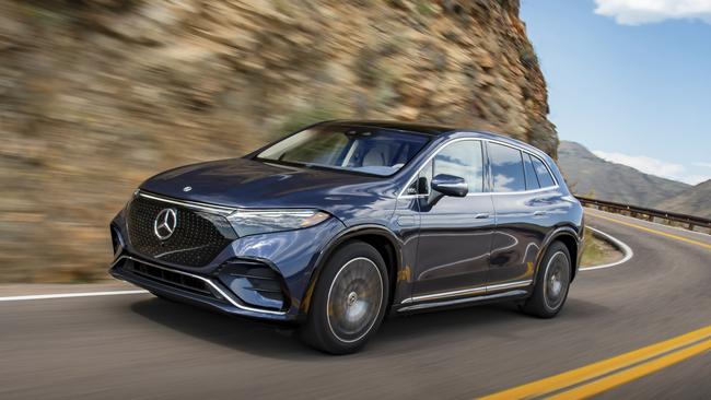 The latest Mercedes electric vehicle, the EQS SUV 580 4MATIC (US specific model). Picture: Supplied