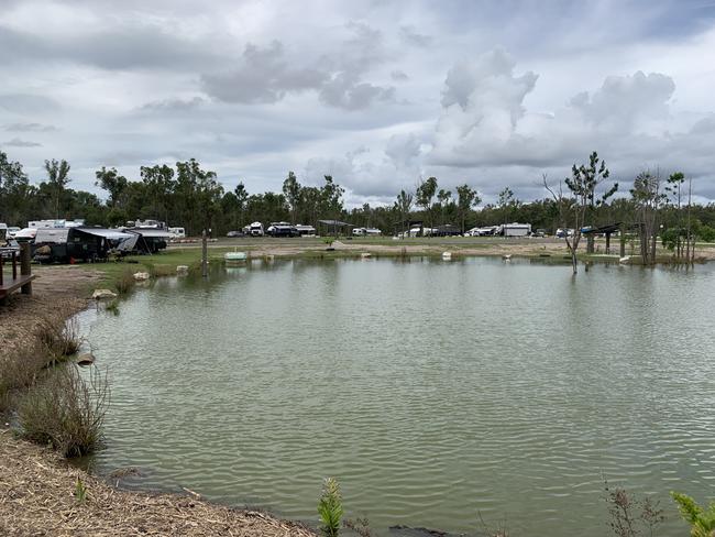 Two man-made lakes now adorn the property, and 1500 tons of large sandstone boulders and coppers logs have been used to define the pathways and park entrance.