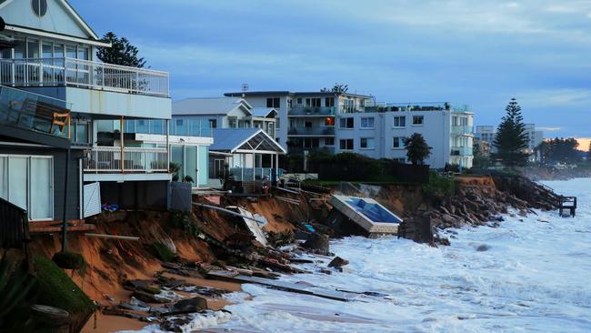 The Collaroy beachfront disappeared, gone taking with it property and possessions during storms in June. Picture: John Grainger
