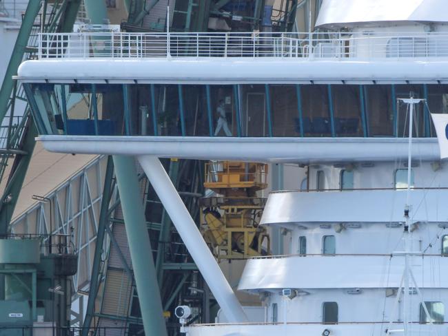 The ship docked at Port Kembla on Saturday. Picture: Simon Bullard