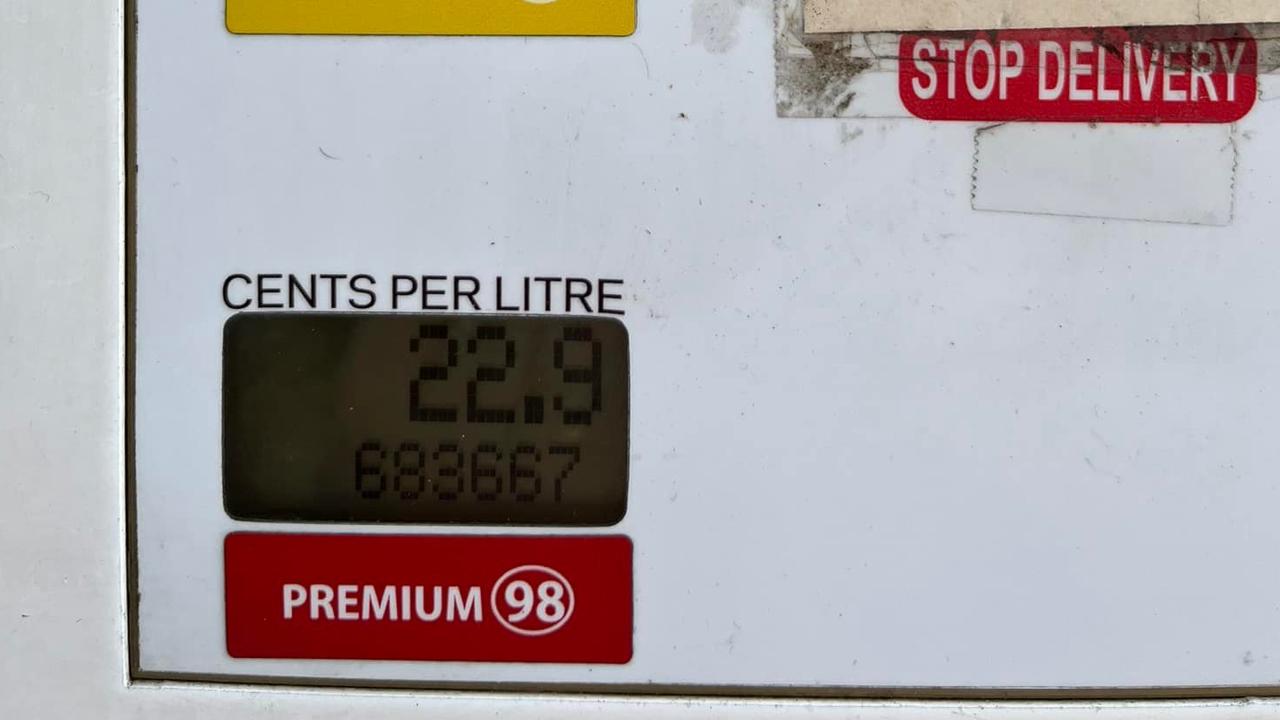 An incredibly lucky driver scored premium fuel for 23 cents a litre. Picture: Facebook