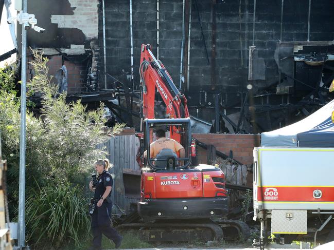 Suspicious house fire in Myola Street, Browns Plains where police believe two people have died. Photographer: Liam Kidston.