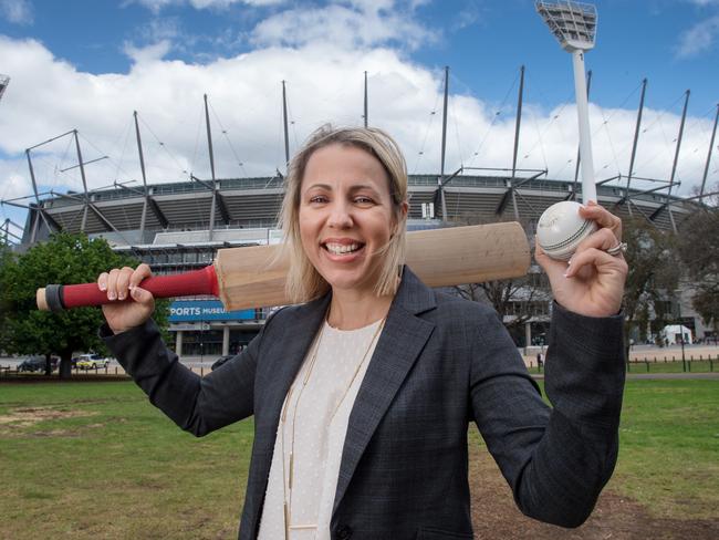 New Big Bash boss Kim McConnie outside the MCG. Picture: Jay Town