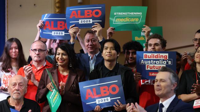 Hundreds of faithful Labor supporters have attended the rally. Picture: Jason Edwards / NewsWire