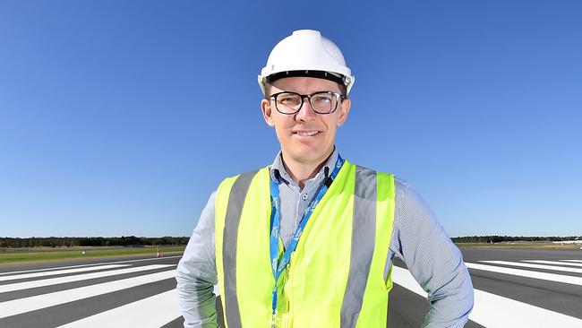 Gareth Williamson, general manager aviation business development, was part of the team that delivered Sunshine Coast Airport’s new runway last year. Photo: Patrick Woods / Sunshine Coast Daily.