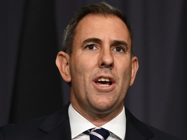 CANBERRA, AUSTRALIA  - NewsWire Photos - February 18, 2025:  Federal Treasurer Jim Chalmers holds a press conference  at Parliament House in Canberra. Picture: NewsWire / Martin Ollman