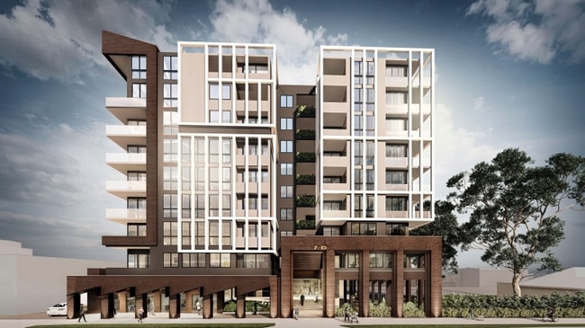 An artist’s impression of an apartment block proposed for 17-19 Gladstone Ave, Wollongong. Picture: Kingdom Towers