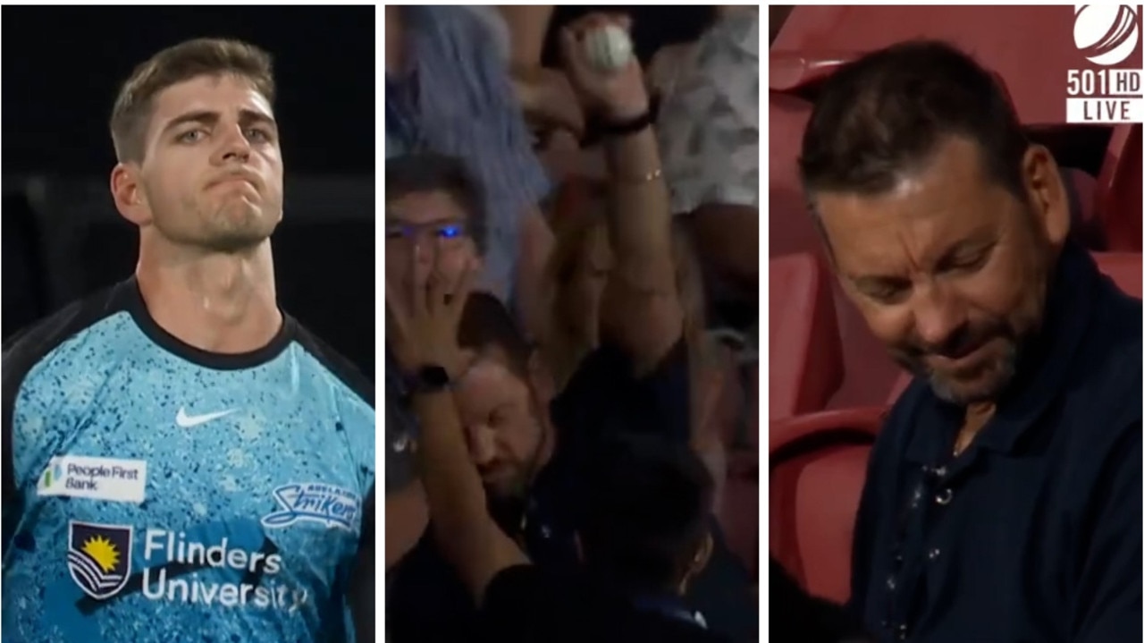 ‘Did not look thrilled’: Dad catches 6 off son’s bowling in million-to-one BBL scenes