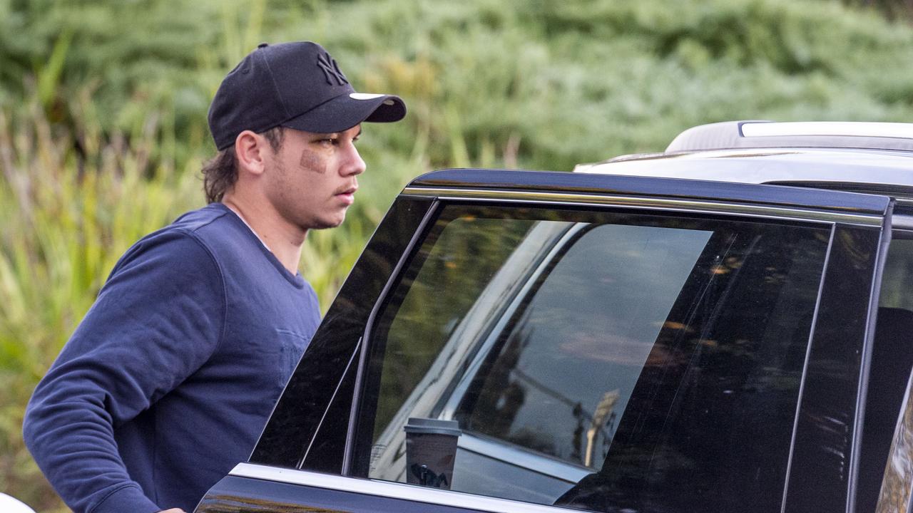 Richmond training. Daniel Rioli arrives to training with a black eye. Picture: Jake Nowakowski.<br/>