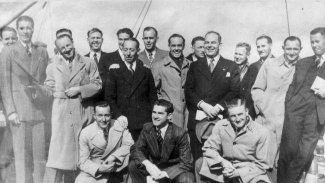 The Strathaird ferried our cricket team on its 1948 Ashes tour, including Captain Don Bradman (third from left).