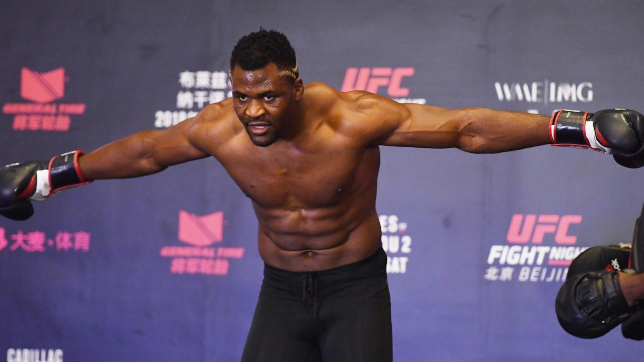 UFC heavyweight fighter Francis Ngannou in 2018 – still jacked then.