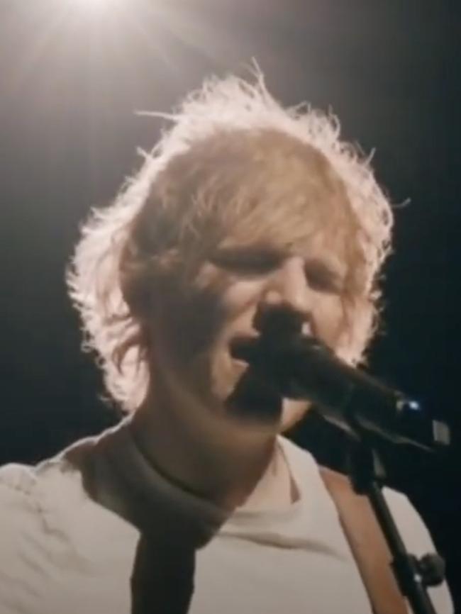 Sheeran joined the Mushroom 50 Live celebrations in Melbourne. Picture: Channel 7