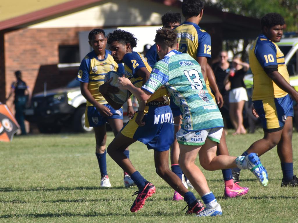 Under-17 grand final, Gladstone Ringers versus Woorabinda Warriors, at Warba Wangarunya Rugby League Carnival at Saleyards Park, Rockhampton, on January 24, 2025. Photo: Pam McKay