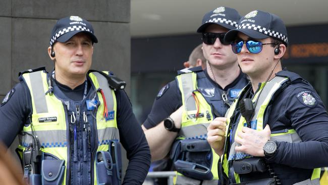 Police have warned footy fans they will tackle anti-social behaviour on Friday night as Richmond and Collingwood face off in a preliminary final blockbuster. Picture: Sarah Matray