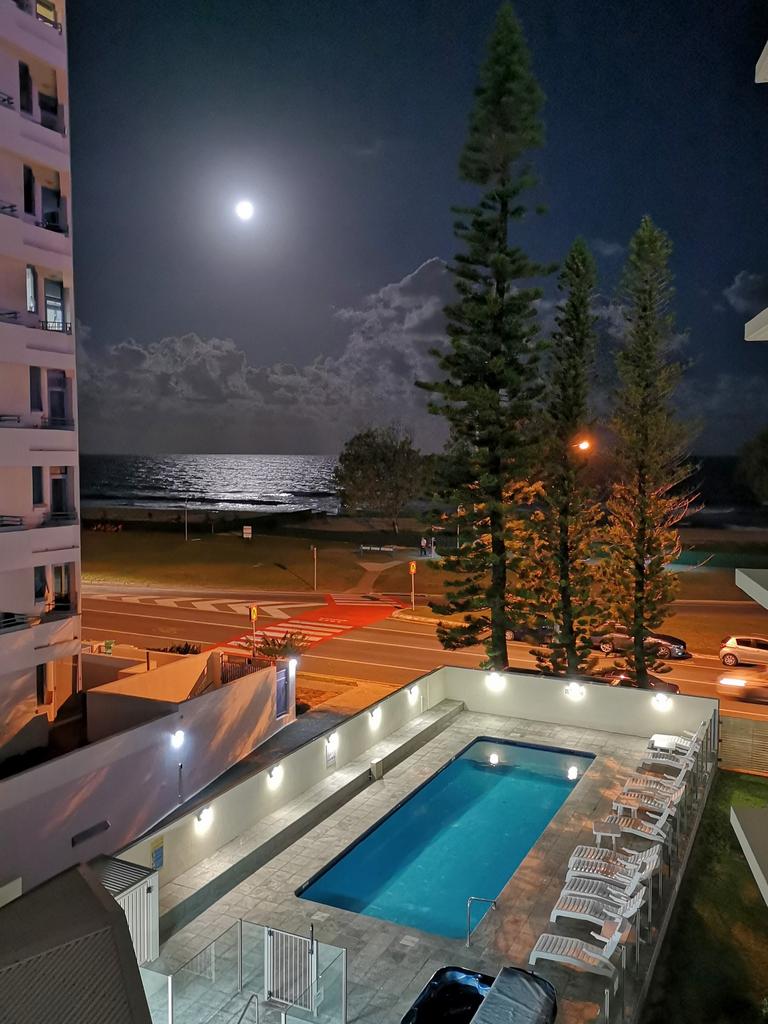 Christmas Eve view from Seacrest Holiday Apartments at main Beach. Picture: Michael Turnbull