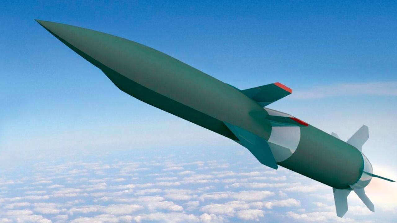 An artist's impression of a hypersonic missile.