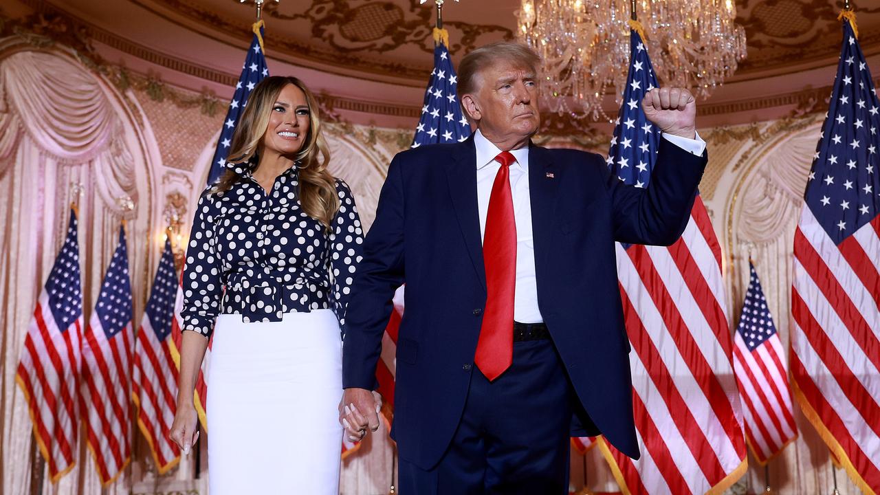 Melania was beside her husband when he officially launched his 2024 presidential campaign at their Mar-a-Lago home. Picture: Joe Raedle/Getty Images/AFP.