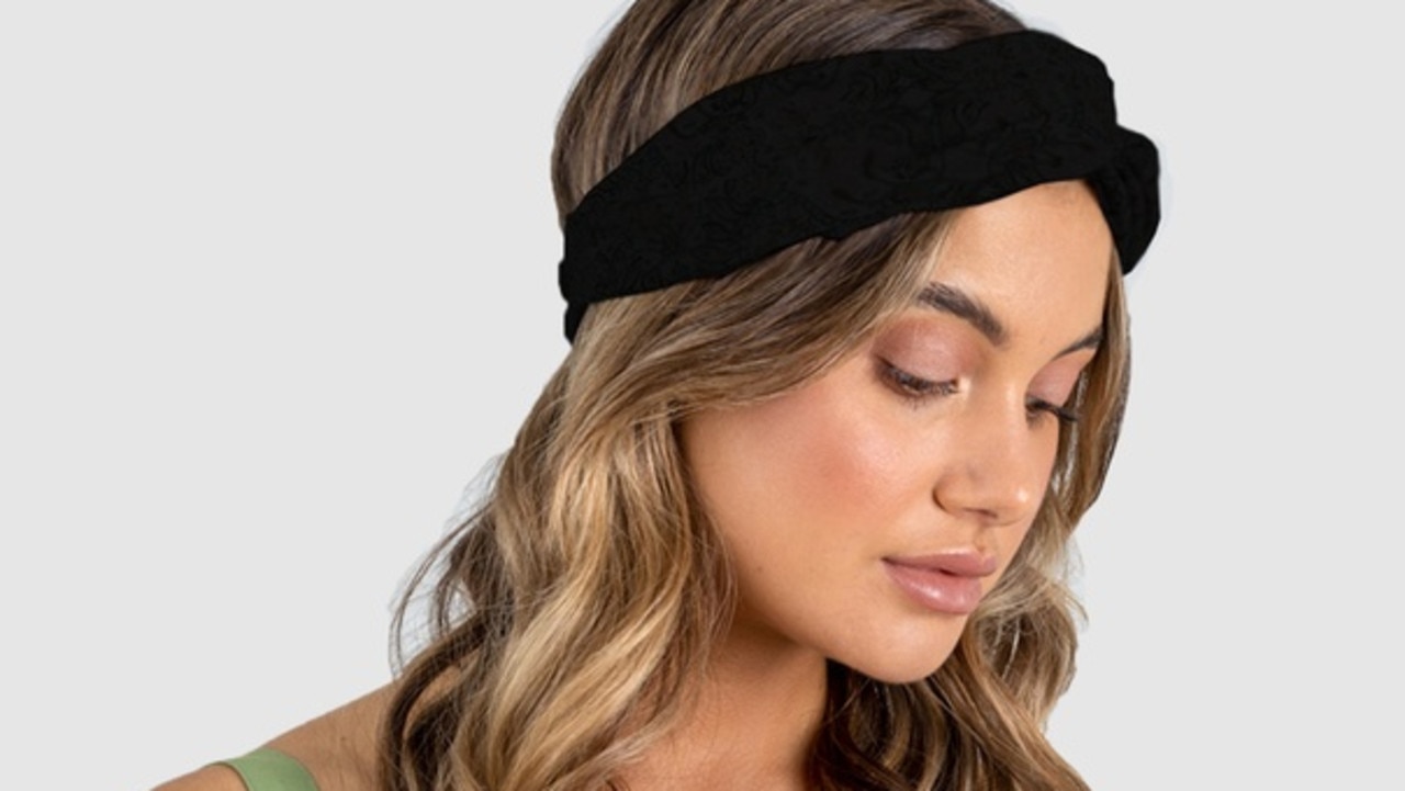 Small Rock Solid Black  Solid Non Slip Headbands