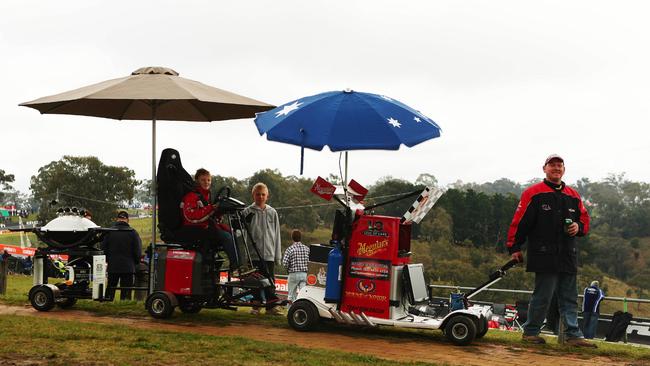 Sydneysider Brad Denning named his Esky "Team Bin Racin" because the front motor is built using a bin. He dropped the “G” from “racing” because he doesn’t actually take it on the track.