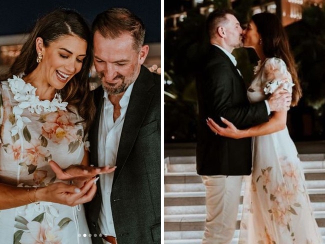 Stephanie Rice and partner Mark Lassey are engaged. Photos: Instagram