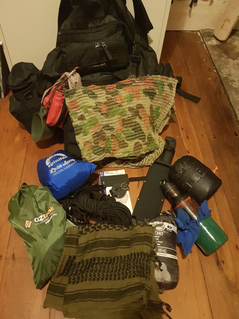 Mathew Ramadan's 72 hour pack which includes everything he and his family would need to survive for 72 hours or more in the wilderness