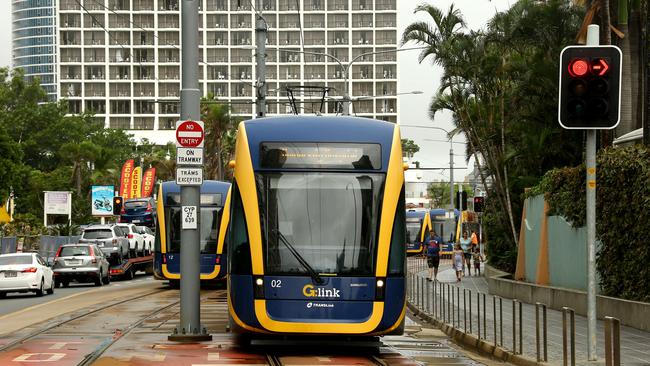 Gold Coast Council is seeking a commitment from the federal government to fund the light rail to Burleigh. Photo: David Clark