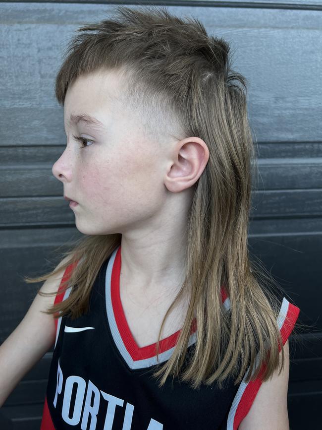 Brock Birmingham took out third place in The Advertiser’s Kid Mullet Cup.